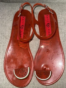 Katy Perry The Geli Damen-Riemensandalen Wassermelone Knöchelriemen Größe 9 - Bild 1 von 5