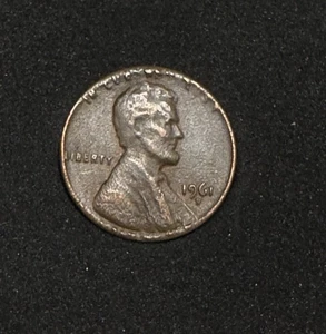 1961 D Penny struck thru grease - Picture 1 of 4