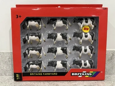 Britains Farm - 12 x Friesian Cow (Dirty Feet) Pack - 1:32 - 42986 - New/Mint - Image 1 of 3