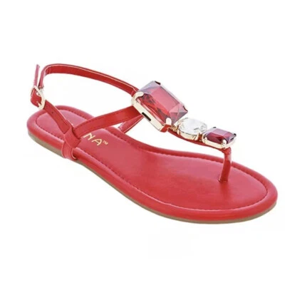 Womens Sandals Diamond Thong Sandal Beach Flat Indoor Outdoor Slippers Beach - Image 1 of 4