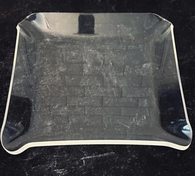 Bandeja para servir Lucite transparente Mid-Century de colección borde de pañuelo de 11”x11” Foto 1 de 4