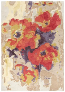 Rizzy Rugs Orange Bouquet Blossoms Garlands Contemporary Area Rug Floral CNP111 - Picture 1 of 8