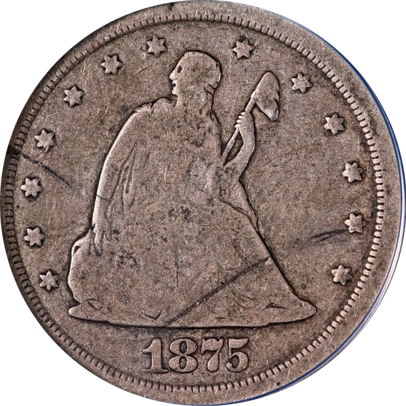 1875-S Twenty (20) Cent Piece ANACS VG8 Nice Eye Appeal Nice Strike - Image 1 of 4