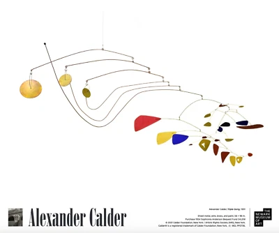 Alexander Calder Limitierte Auflage Kunstdruck Poster Zeigt Ein " Triple Gong ") - Bild 1 von 4