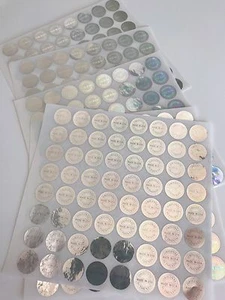 320 Tamper Evident Holographic 11/16"Labels say ORIGINAL AUTHENTIC MADE IN USA - Picture 1 of 5