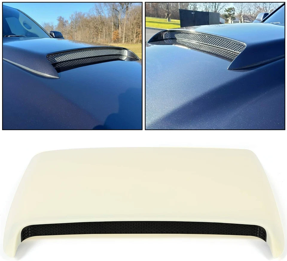Universal 25.2"×25.2" Hood Scoop Vent For Challenger Sliverado Nissan Titan - Image 1 of 4