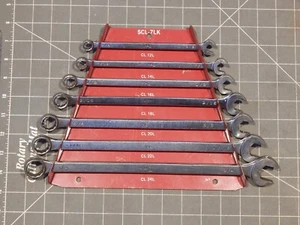 Mac 7Pc SAE XL Extra Long Wrench Set 3/8" 3/4" 12Pt CLL SCL7LK Metal Rack Holder - Picture 1 of 6
