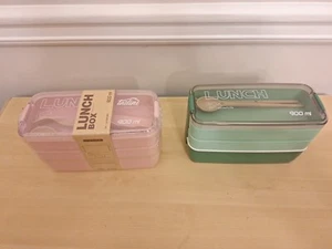 2-Portable Thermal Insulated Food Storage Tableware 3-Layer Lunch Box - Picture 1 of 6