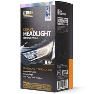 Ceramic Headlight Restoration Kit - 8 Wipe Kit - Picture 1 of 7