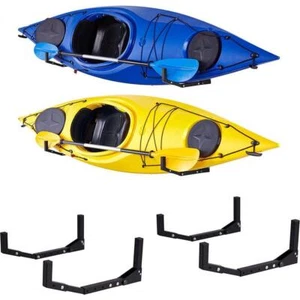 RAXGO Heavy Duty Wall Mounted Kayak Storage Rack Adjustable (Set of 2 Pairs) - Picture 1 of 7
