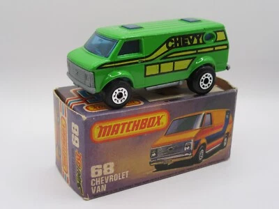 Matchbox Superfast No.68 Chevy Van - Green with Yellow Stripes - Mint/Boxed - Image 1 of 3