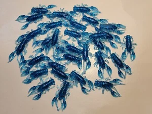 (30) 1" Mini Craw "Blue Ice" Crappie Jig GRUBS BAIT PANFISH BABY SHAD - Picture 1 of 2