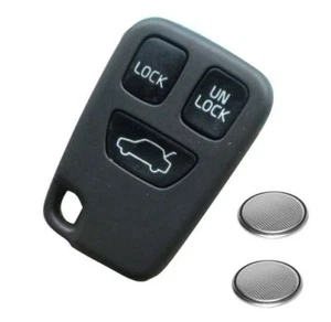 3 BUTTON REMOTE KEY FOB CASE FOR VOLVO S40 V40 S70 C70 V70 XC90 XC70 2 BATTERIES - Picture 1 of 1