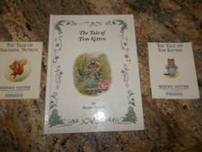 Lot of 3 Beatrix Potter Books - The Tale of Squirrel Nutkin & The Tale of Tom K 