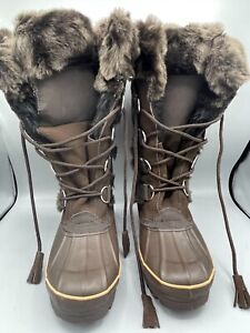 KHOMBU Nordic-Brown Waterproof Women's Winter Snow Boots Size 7 New in Box
