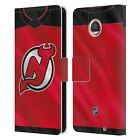 OFFICIAL NHL NEW JERSEY DEVILS LEATHER BOOK WALLET CASE FOR MOTOROLA PHONES