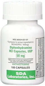 Preferred Plus Antihistamine Allergy Diphenhydramine Capsules 50 mg 100 Count - Picture 1 of 4