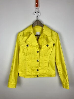Vintage Moschino Jeans Donna Denim Yellow Womens Luxury Jacket Sz US-10/IT-44 - Image 1 of 4
