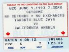 Toronto Blue Jays vs. California Angels Vintage Ticket Toronto Skydome 1993
