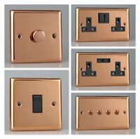 Aged Antique Polished Brass CAN3 Light Switch Plug Socket Dimmer Cooker TV Fuse