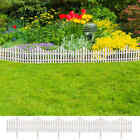 Artificial White Picket Trellis Screen Expanding Garden Fence Privacy Screening