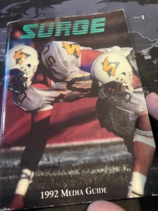 1992 Sacramento Bill Goldberg Surge WLAF World League Football Guide WCW WWE - Picture 1 of 7