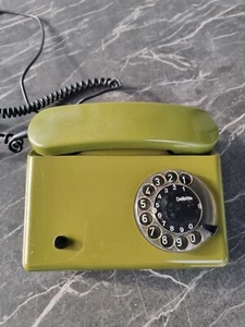 DeTeWe - Festnetztelefon mit Drehscheibe und Telefonkabel, grüne - Bild 1 von 6