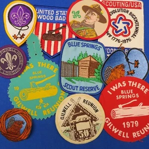 Lote de parches Boy Scout Baden-Powell Woodbadge Gilwell Blue Springs # C-1 256C1 - Imagen 1 de 8