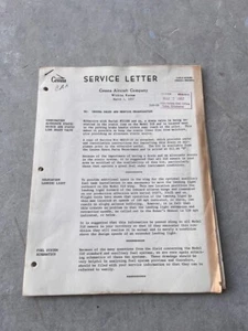 1957 Cessna Service Letter & Service Kit Manual Model 310 Fuel System - Picture 1 of 5