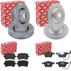 FEBI BREMSSCHEIBEN + BELÄGE VORNE + HINTEN passend für AUDI A6 4F C6 Limo Avant - Bild 1 von 6