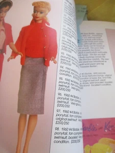 Vtg Mattel 1960 Blonde Number #4 repro Ponytail Barbie dressed Doll outfit  box - Picture 1 of 6