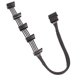 4Pin IDE Molex To 5 15Pin SATA PC Hard Drive Power Supply Splitter Cable - Picture 1 of 6