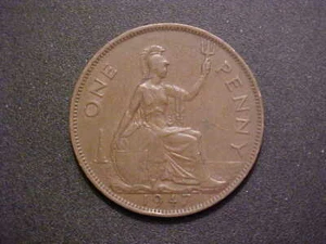 1947 Great Britain One Penny KM# 845 Very Nice Circ Collector Coin!-d8310dxx - Picture 1 of 2