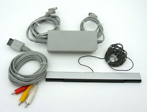 OEM Nintendo Wii AC Adapter, Composite Video Cable & Sensor Bar (2006) WORKS!