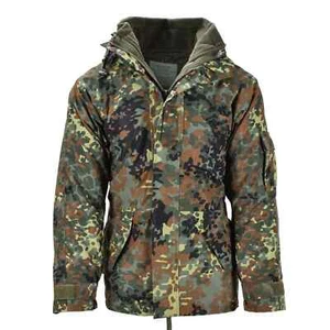 Mil-Tec German army Parka w liner camo Flecktarn Waterproof Men Jacket L - Picture 1 of 5