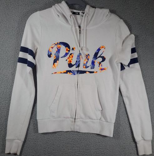 UNDERCOVER Giacca Victoria's Secret ROSA donna XS bianca full zip grande logo tasche atletica