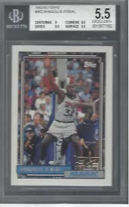 SHAQUILLE O'NEAL 1992-93 TOPPS BASKETBALL RC #362 EX+ BGS 5.5 - Picture 1 of 1