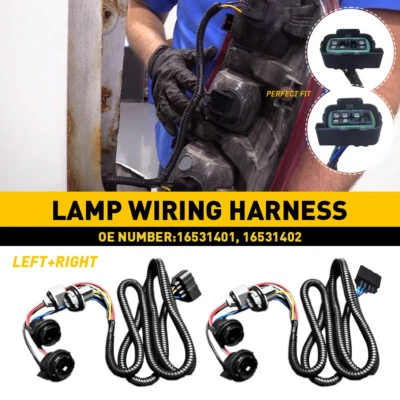 Arnés de cableado de luz trasera izquierda y derecha para Chevrolet Silverado 2500 HD 2003-2007 Foto 1 de 4