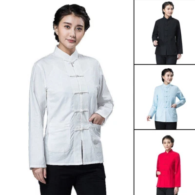 Women Traditional Chinese Tang Suit Jacket Coat Martial Arts Taichi Uniform Hot - Image 1 of 4