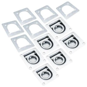 6x hueco de amarre incl. contraplaca 105x105 mm con anillo ojal de lona anillo de amarre ojal de amarre - Imagen 1 de 1