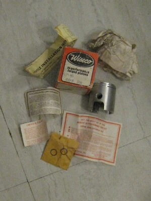 WISECO SUZUKI RM80 PISTÃO/C-CLIPS .080 OVER 77-81 NOS! - Imagem 1 de 2