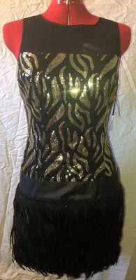 Vintage Baby Phat “Golden Spell” Sequin Feather Mesh Prom Party Dress NWT Sz M - Image 1 of 4