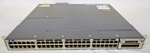 Used Cisco Catalyst 3750-X 48 Port Power Over Ethernet+ Switch WS-C3750X-48PF-S - Picture 1 of 6