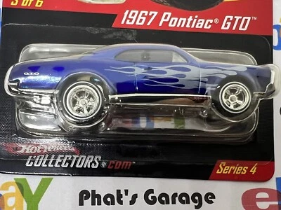 Hot Wheels 2004 RLC Real Riders 1967 Pontiac GTO Series 4 Blue SpectraFlame - Image 1 of 4