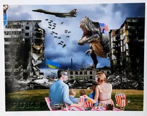 STAMPA Pop Art guerra USA Ucraina arte originale di New York artista di graffiti PUKE - Foto 1 di 2