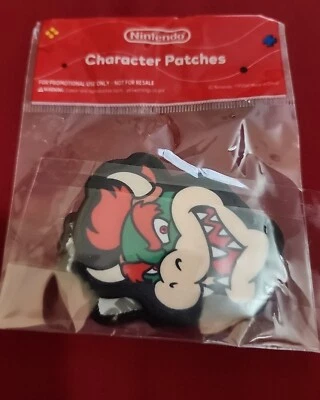 Authentic Nintendo Character Peach and Bowser Iron On Promo Patches New/Sealed - Image 1 of 4