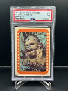 1977 Topps Star Wars Stickers Chewie Aims For Danger #46 PSA 7 - Picture 1 of 2