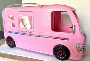 2016 Mattel Barbie Pink Dream Camper/Van/Expanding/ Great Condition 23” long