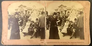 SV019_024 Stereoview Buffalo NY Visitors to the Pan American Exposition - Picture 1 of 1
