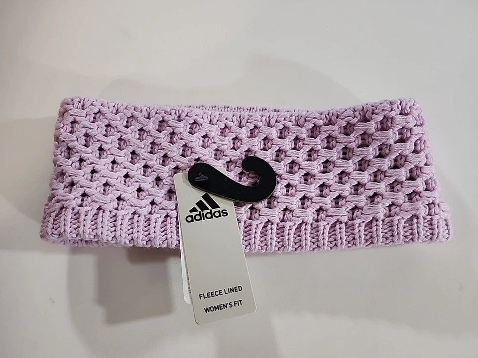 adidas Women's Crestline Knit Fleece Lined Headband Orchid Fusion Purple OS - Image 1 of 3